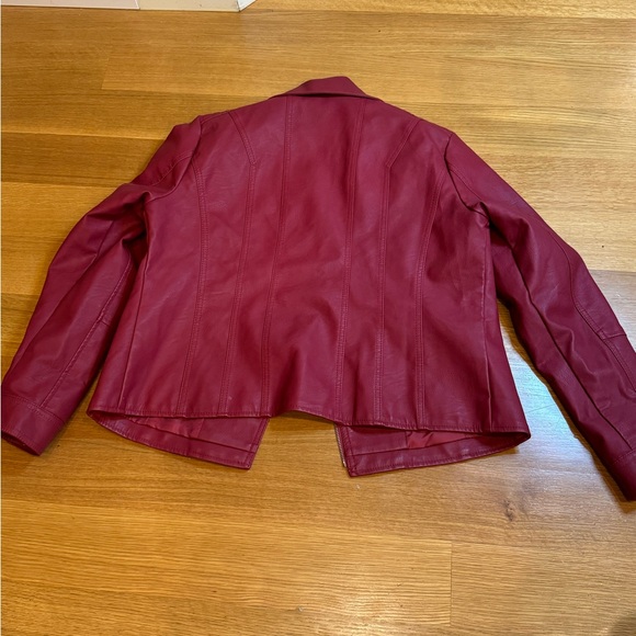 Baccini Women's Burgundy Jacket Size Large Whimsigoth, Biker, Grunge, Fairy - Picture 2 of 10